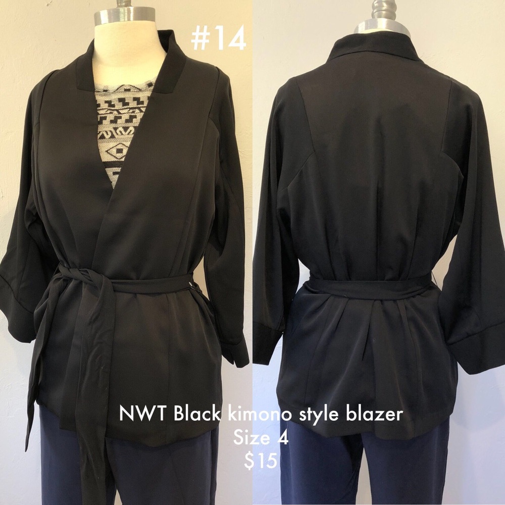 Black kimono blazer